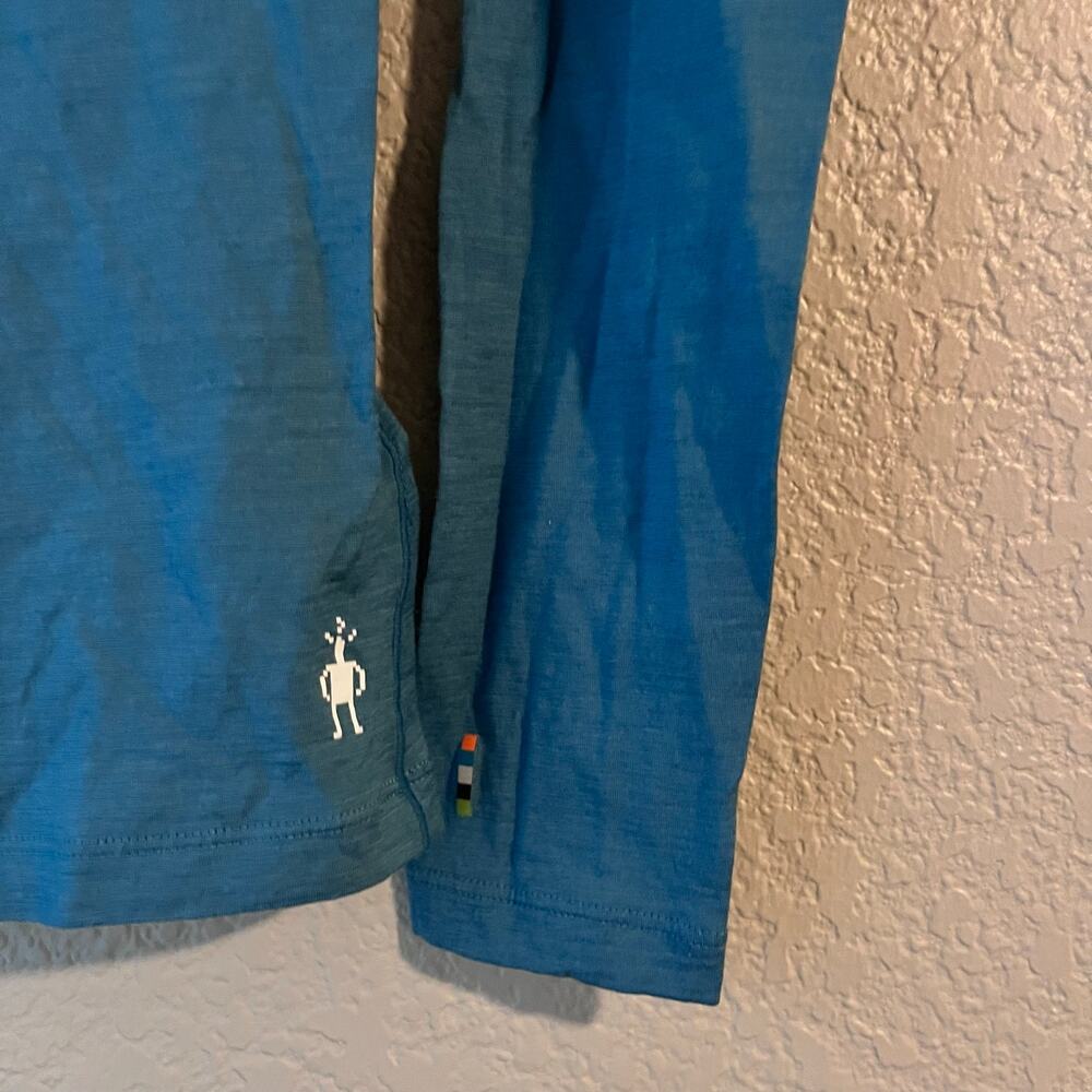 Smartwool Women's Long Sleeve Base Layer Top Teal Blue Green XS - Picture 3 of 5